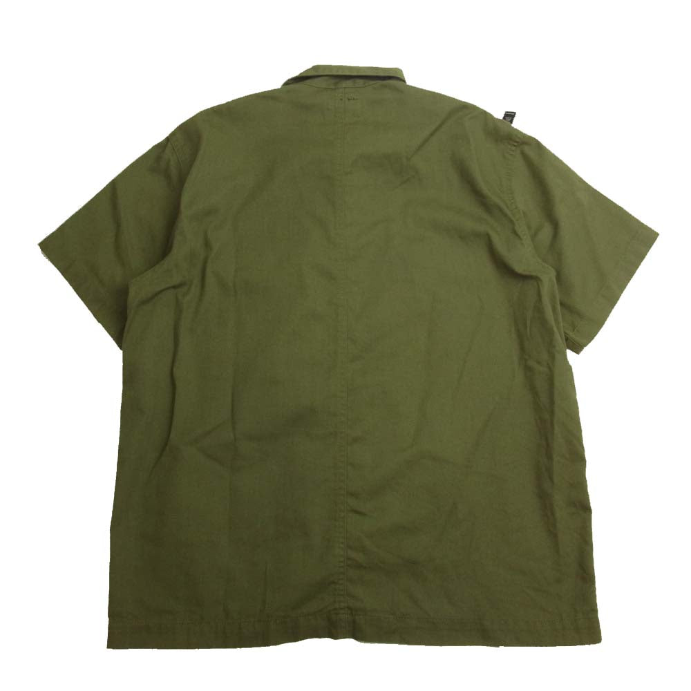 WTAPS ダブルタップス 16SS 161GWDT-SHM06 BUDS SS SHIRT COPO SERGE ロゴ 刺繍 半袖 ミリタリー シャツ カーキ系 2【中古】