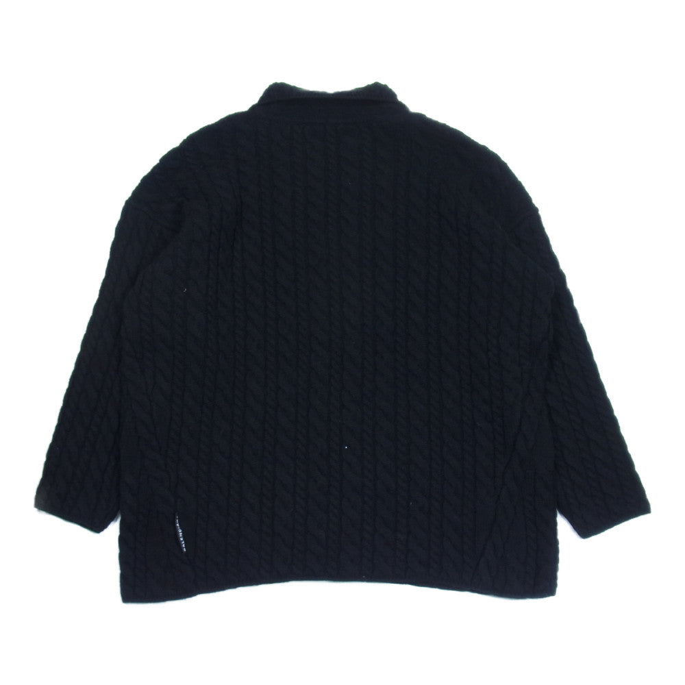 BALENCIAGA バレンシアガ 19AW 583189 WOVEN SWEATER Vネック ニット ブラック系 S【美品】【中古】