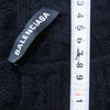 BALENCIAGA バレンシアガ 19AW 583189 WOVEN SWEATER Vネック ニット ブラック系 S【美品】【中古】