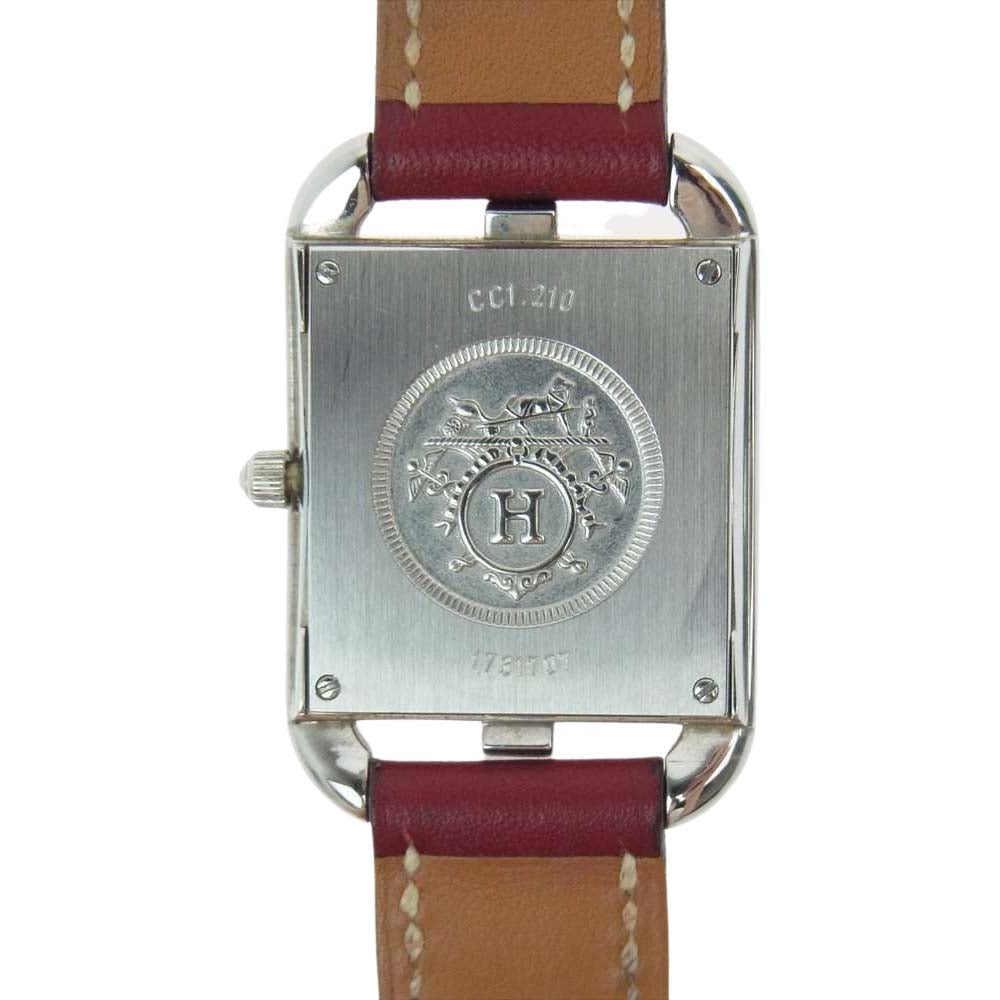 HERMES エルメス CC1.210.220/VRH1 ケープコッド ドゥブルトゥール クォーツ 時計 レッド系【中古】