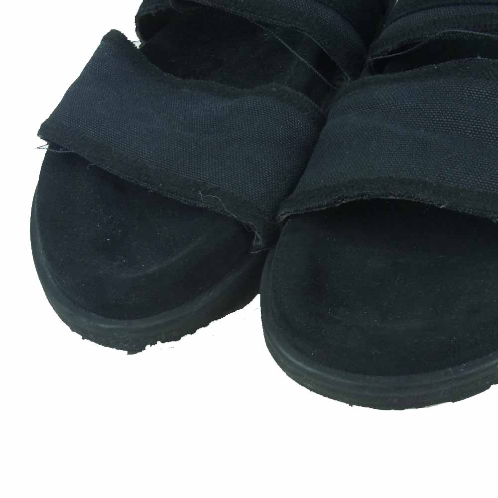 PORTER CLASSIC ポータークラシック 18SS PC KENDO CANVAS SPARTACUS キャンバス スパルタカス ダメージ加工 スエード サンダル ブラック系 実寸約28cm【中古】