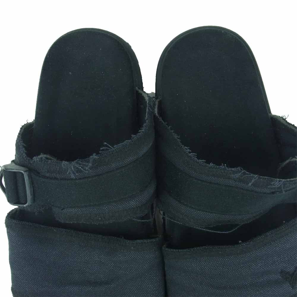 PORTER CLASSIC ポータークラシック 18SS PC KENDO CANVAS SPARTACUS キャンバス スパルタカス ダメージ加工 スエード サンダル ブラック系 実寸約28cm【中古】