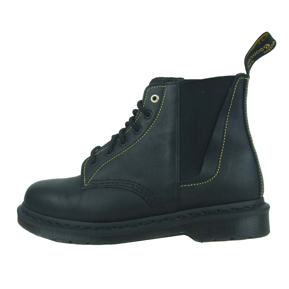 Yohji Yamamoto ヨウジヤマモト Dr.Martens ドクターマーチン 19AW AW006 HC-E04-761 6ホール サイドゴア ブーツ ブラック系 UK9【美品】【中古】