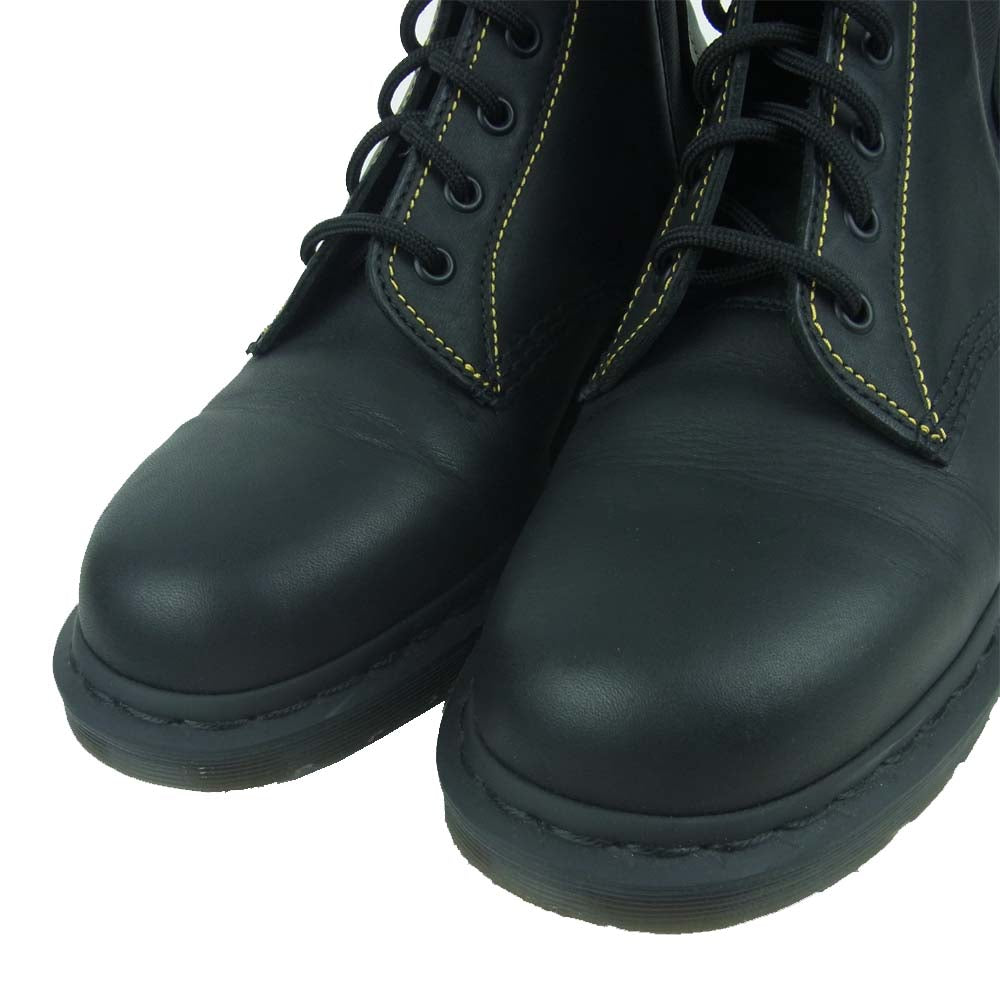 Yohji Yamamoto ヨウジヤマモト Dr.Martens ドクターマーチン 19AW AW006 HC-E04-761 6ホール サイドゴア ブーツ ブラック系 UK9【美品】【中古】