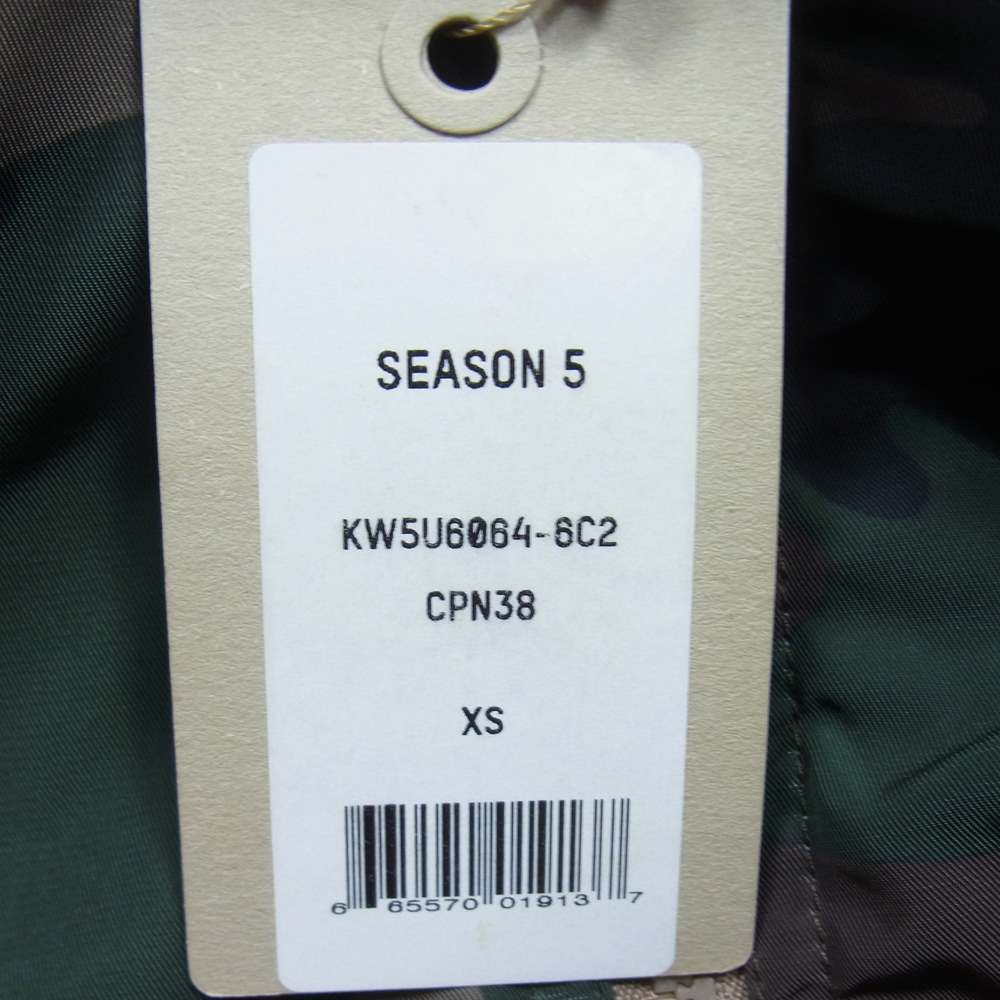 イージー KW5U6064 6C2 Season 5 シーズン5 カモフラ 迷彩 ファー付き ブルゾン グリーン系 XS【新古品】【未使用】【中古】