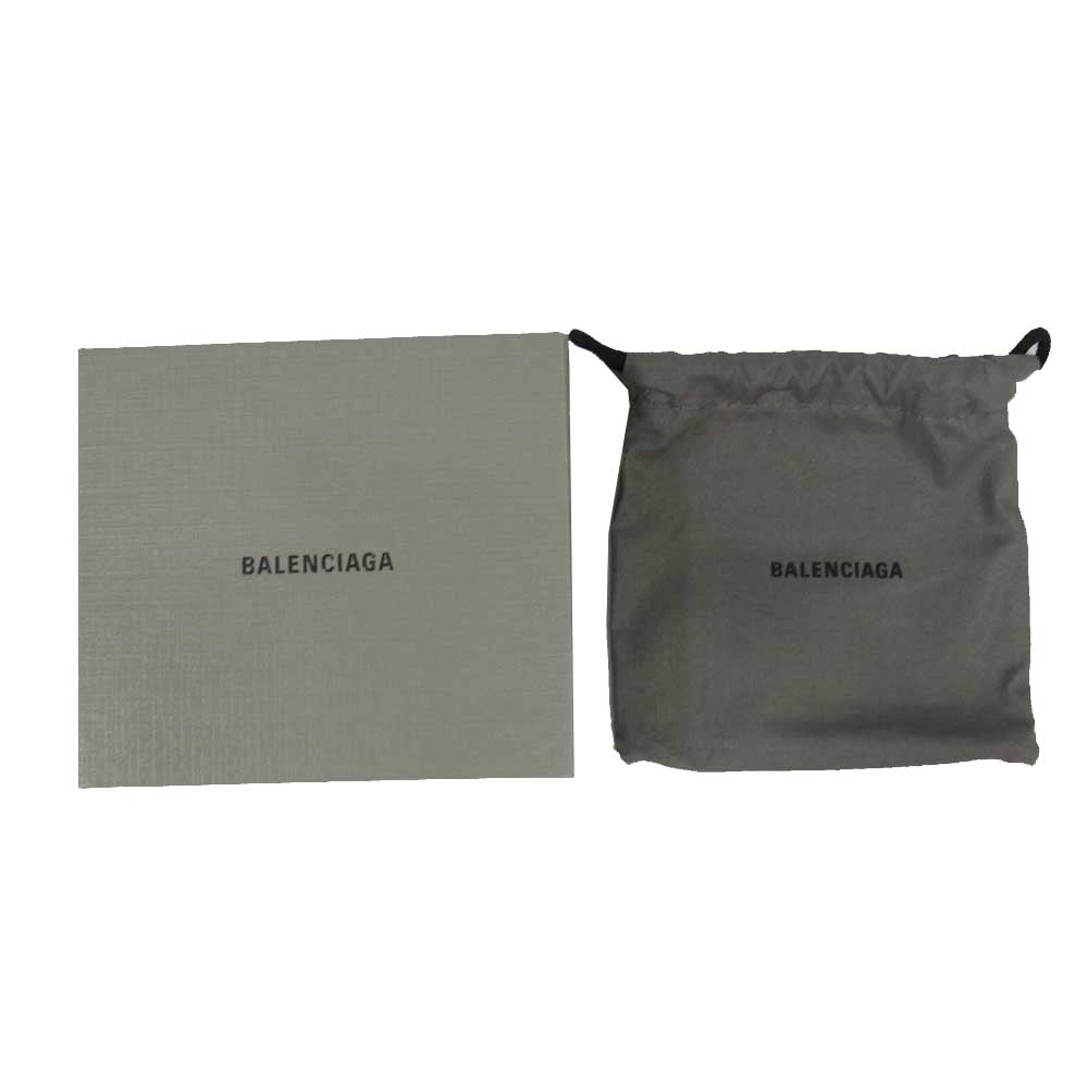 BALENCIAGA バレンシアガ 391446 0FEBN PAPIER グラフィティ ペーパー ミニ ウォレット 財布 ブラック系【中古】