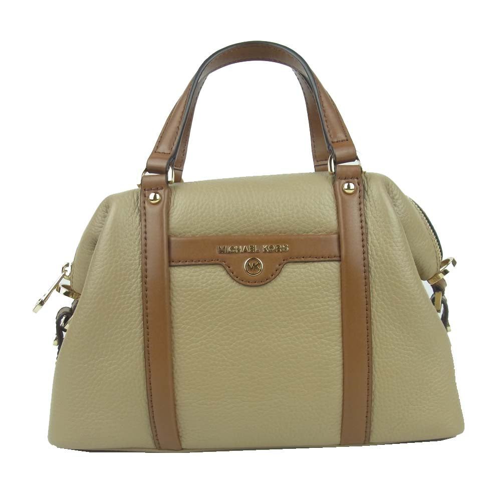 Michael Kors マイケルコース サッチェル スモール 2WAY ハンド ショルダー バッグ ブラウン系【中古】