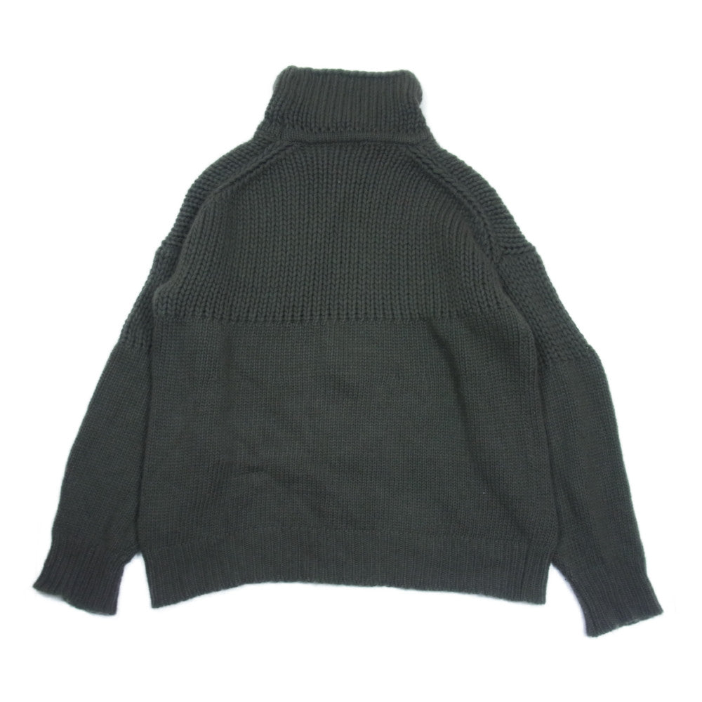 JIL SANDER ジルサンダー JSWN751341 WNY21128 国内正規品 ハイネック ウール ニット カーキ系 34【中古】