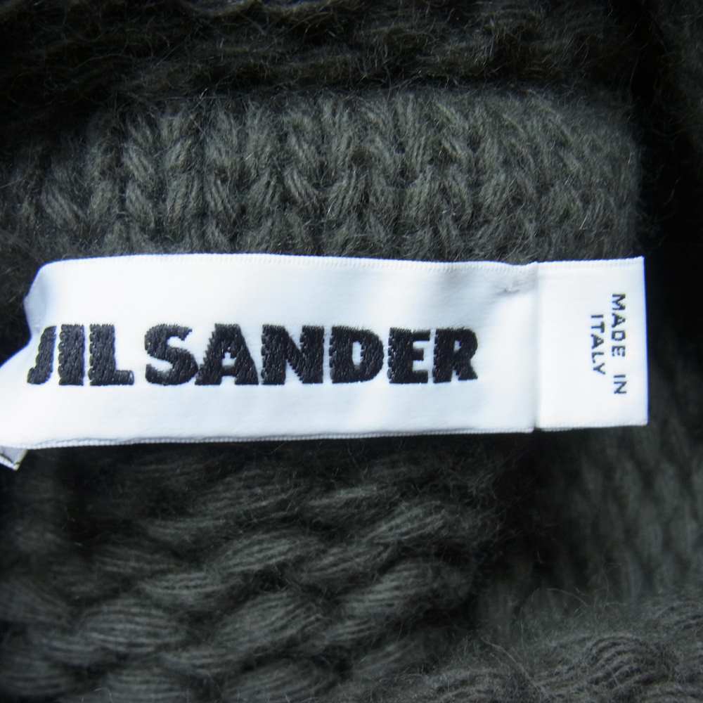 JIL SANDER ジルサンダー JSWN751341 WNY21128 国内正規品 ハイネック ウール ニット カーキ系 34【中古】