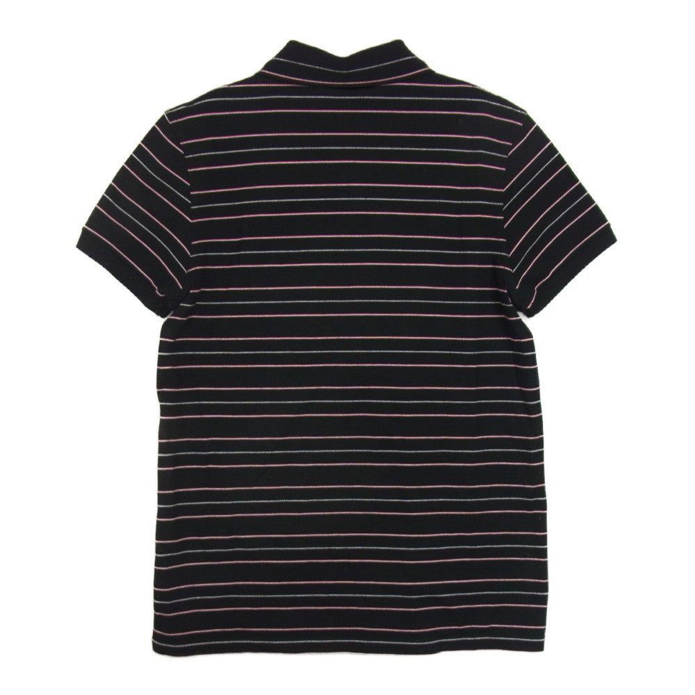SAINT LAURENT サンローラン 国内正規品 498210 YB2MU ボーター 半袖 ポロシャツ ブラック系 XS【極上美品】【中古】