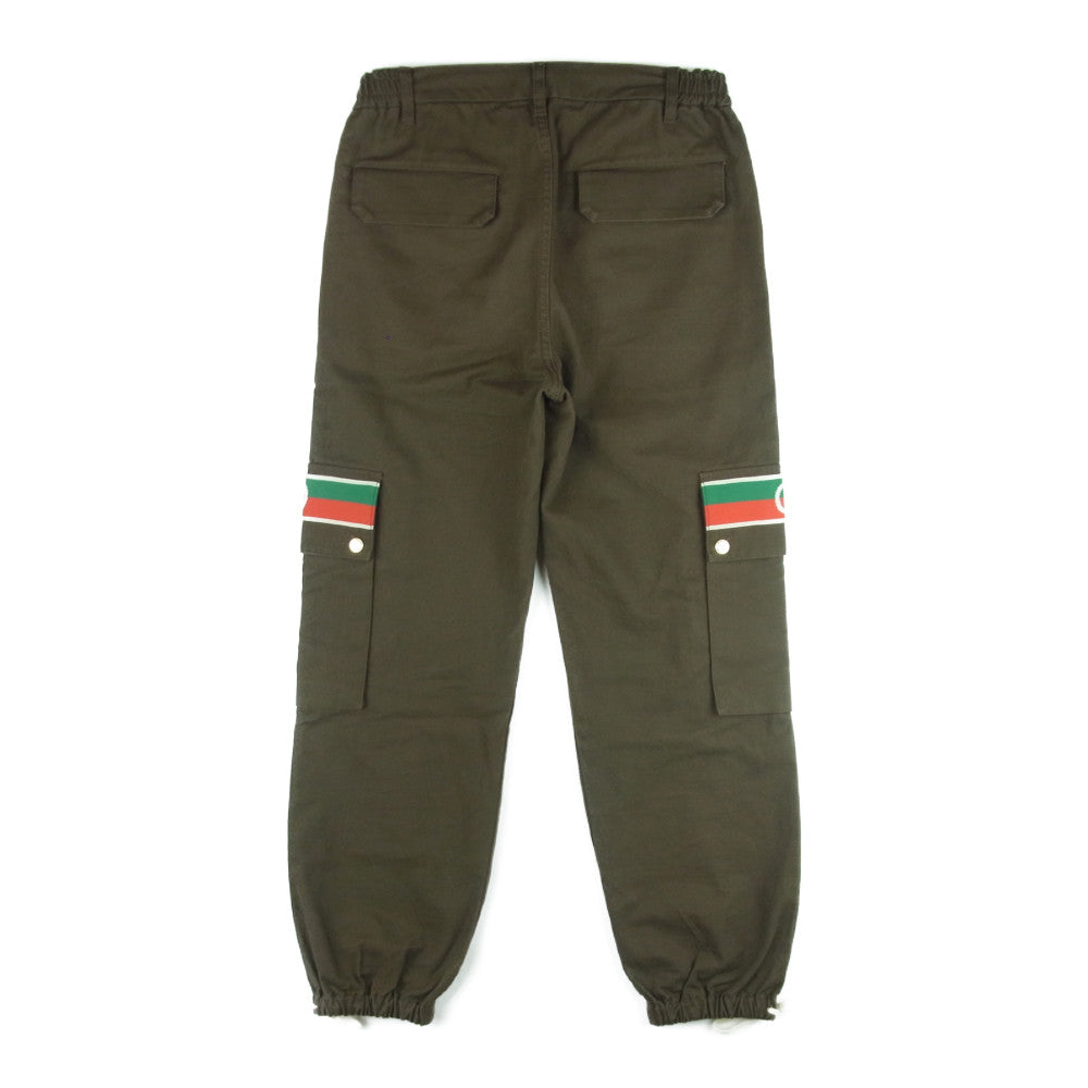 GUCCI グッチ 623986 XDBA7 国内正規品 インターロッキングG シェリーライン カーゴ パンツ ブラウンカーキ系 44【中古】