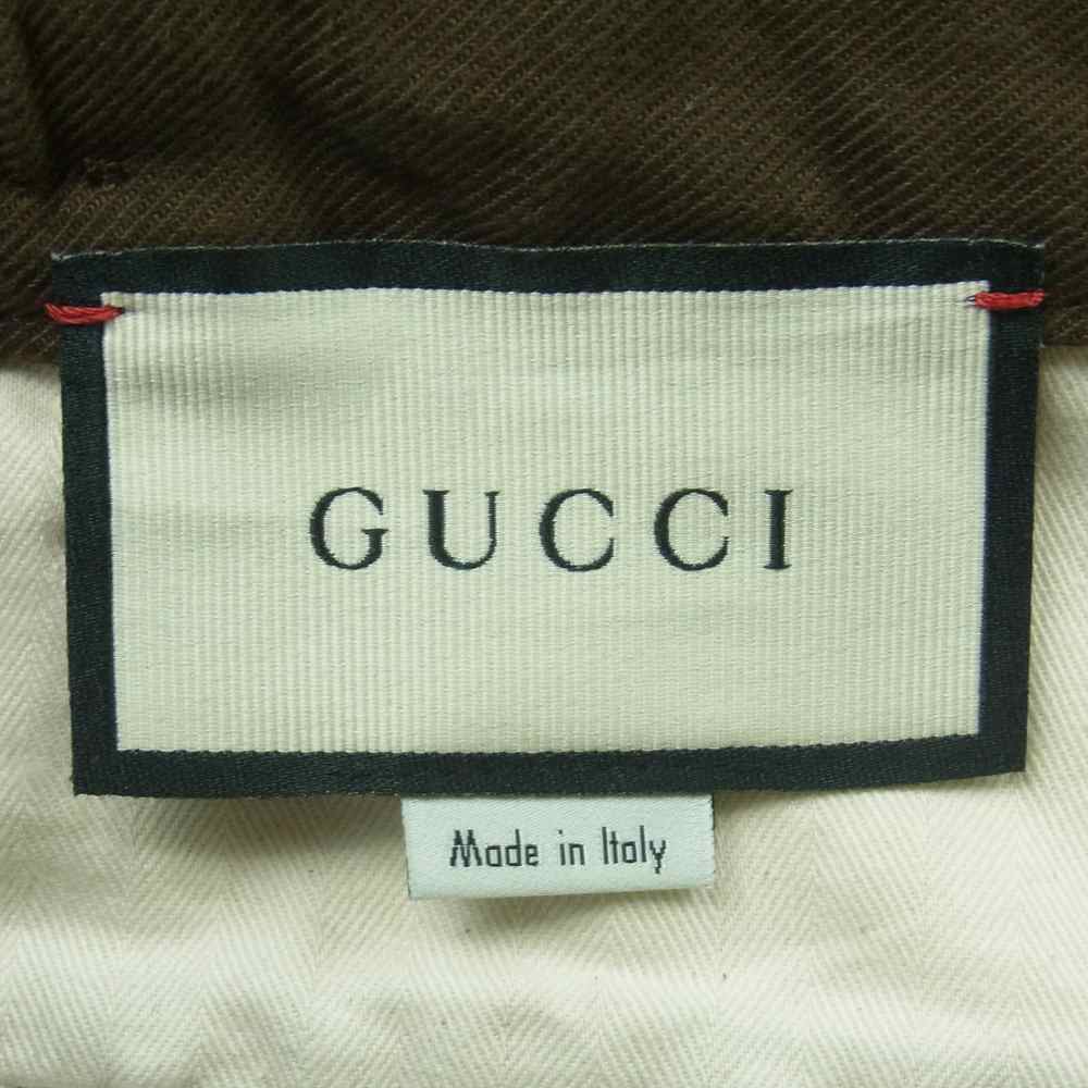 GUCCI グッチ 623986 XDBA7 国内正規品 インターロッキングG シェリーライン カーゴ パンツ ブラウンカーキ系 44【中古】