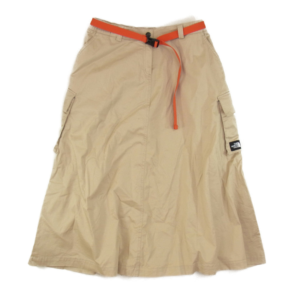 THE NORTH FACE ノースフェイス NK6NM30C W'S BUXTON CARGO FLARE SKIRT ベルト スカート ベージュ系 70【中古】