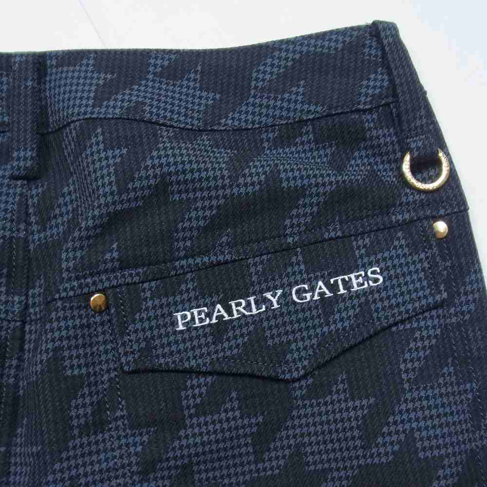 パーリーゲイツ 千鳥柄 刺繍 スカート ブラック系【中古】