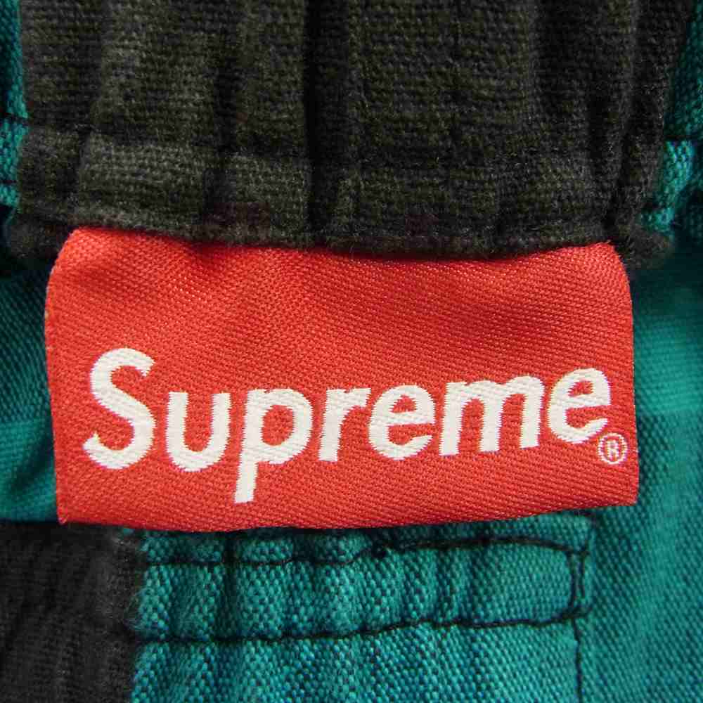 Supreme シュプリーム 22SS Belted Trail Pant ベルティド トレイル パンツ ブラック系 ターコイズブルー系 L【美品】【中古】