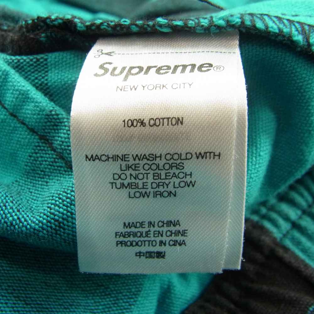 Supreme シュプリーム 22SS Belted Trail Pant ベルティド トレイル パンツ ブラック系 ターコイズブルー系 L【美品】【中古】