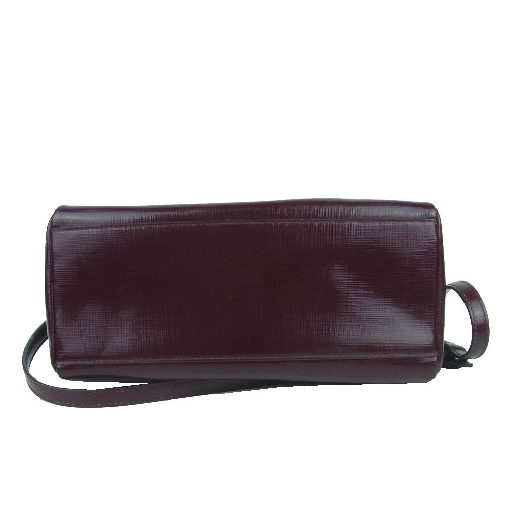 COACH コーチ ベネット ミニ サッチェル ハンド ショルダー バッグ ベトナム製 ボルドー系【中古】