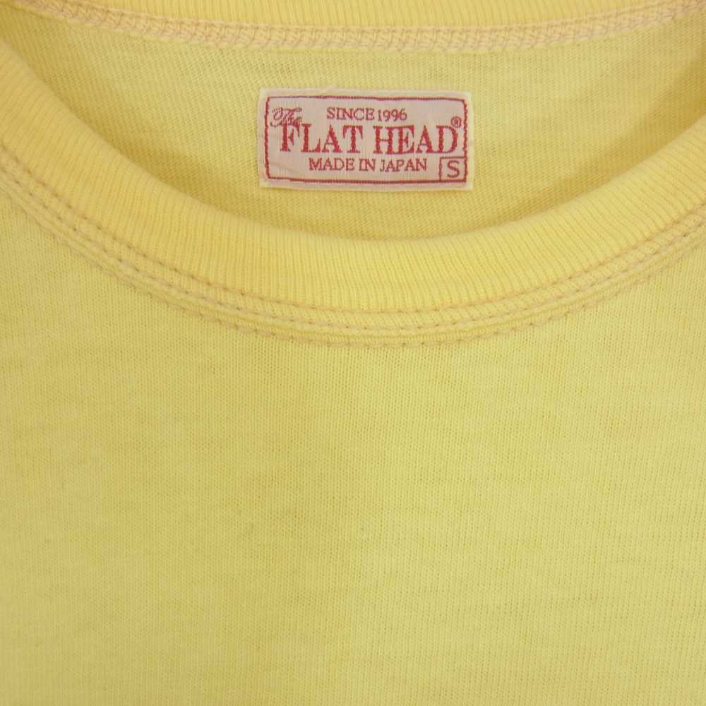 THE FLAT HEAD ザフラットヘッド プリント ショートスリーブ 半袖 Tシャツ イエロー系 S【中古】