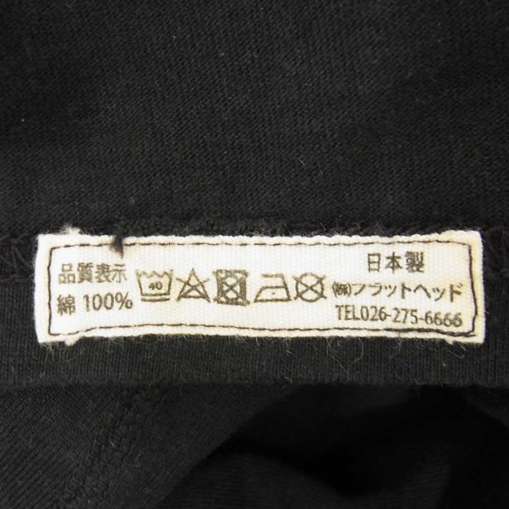 THE FLAT HEAD ザフラットヘッド プリント ロングスリーブ 長袖 Tシャツ カットソー ブラック系 38【中古】