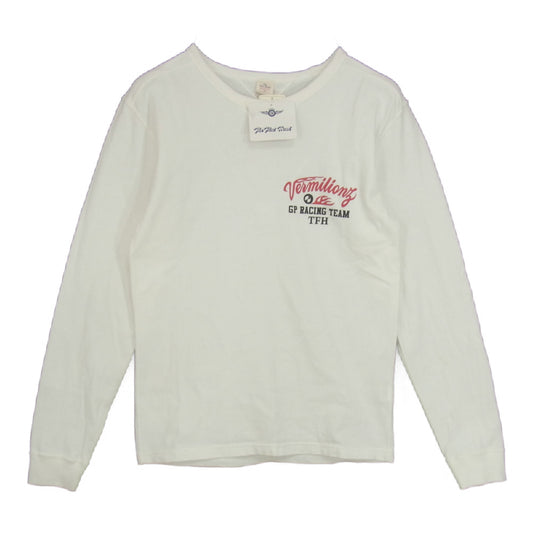 THE FLAT HEAD ザフラットヘッド 両V プリント ロングスリーブ 長袖 Tシャツ カットソー ホワイト系 M【中古】