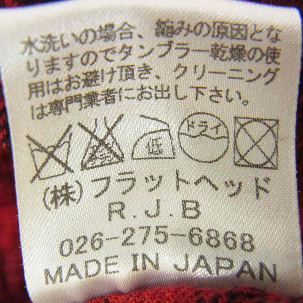 R.J.B アールジェイビー Clippers クリッパーズ チェック 半袖 シャツ レッド系 38【中古】