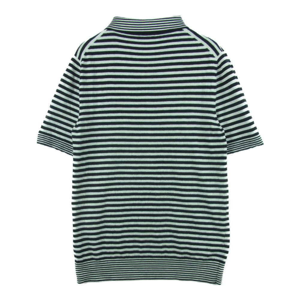 DIOR HOMME ディオールオム クリスヴァンアッシュ期 18SS 833M845KT682 BEE ビー 刺繍 ウール ニット ポロシャツ ブラック系 ホワイト系 M【中古】