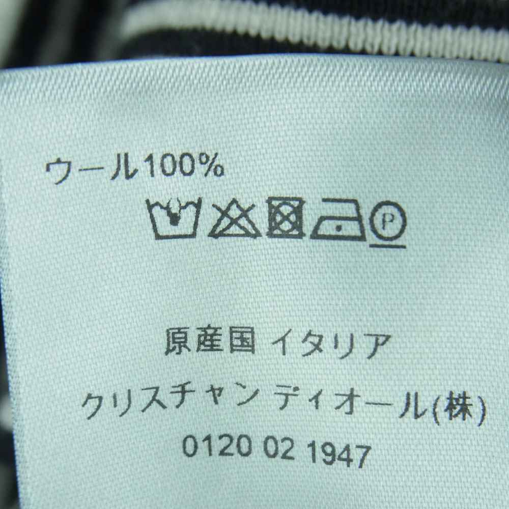 DIOR HOMME ディオールオム クリスヴァンアッシュ期 18SS 833M845KT682 BEE ビー 刺繍 ウール ニット ポロシャツ ブラック系 ホワイト系 M【中古】