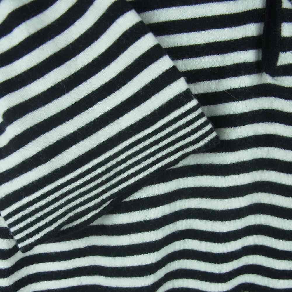 DIOR HOMME ディオールオム クリスヴァンアッシュ期 18SS 833M845KT682 BEE ビー 刺繍 ウール ニット ポロシャツ ブラック系 ホワイト系 M【中古】