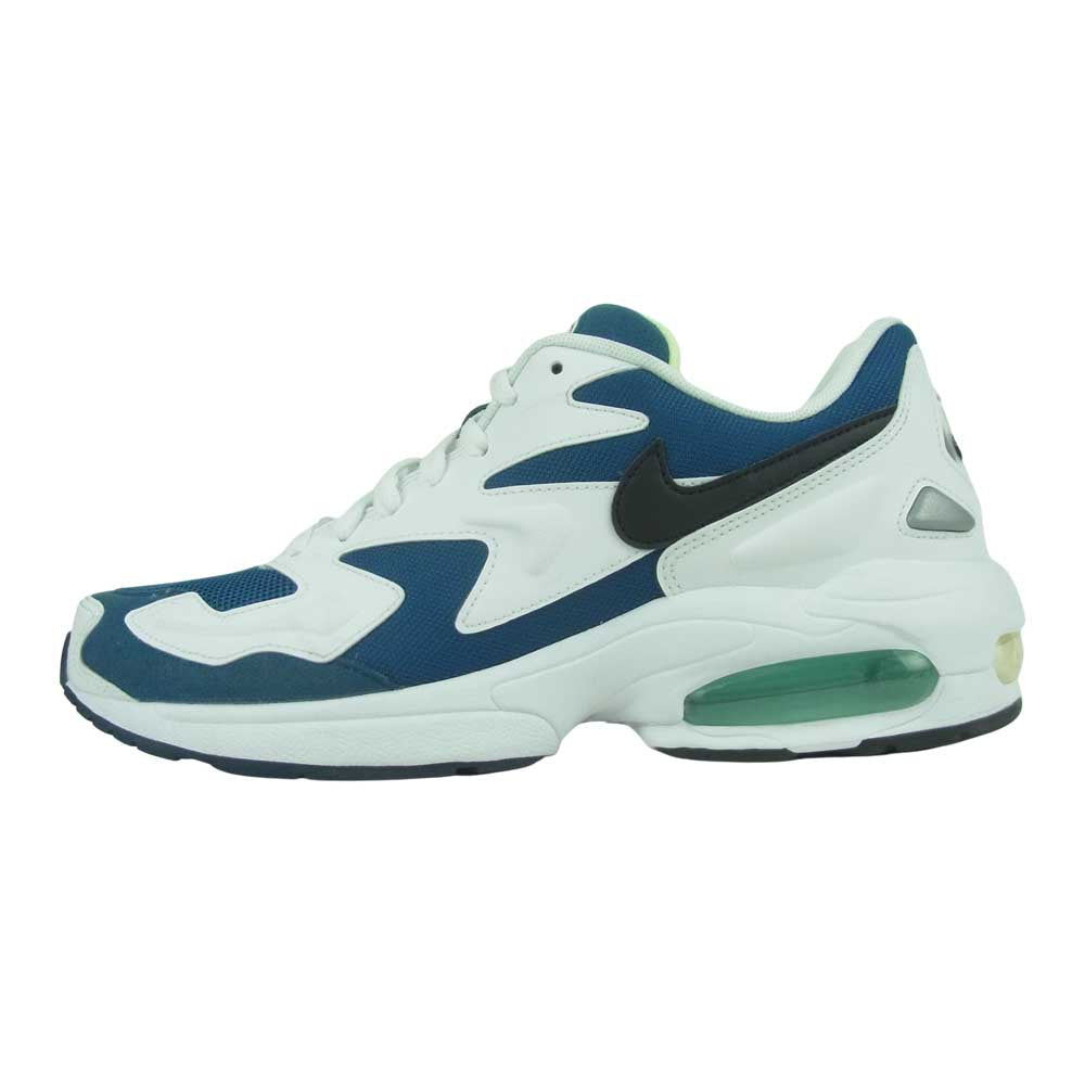 NIKE ナイキ CI3703-400 AIR MAX2 LIGHT エア マックス スクエア ライト スニーカー ホワイト系 ネイビー系 27cm【中古】