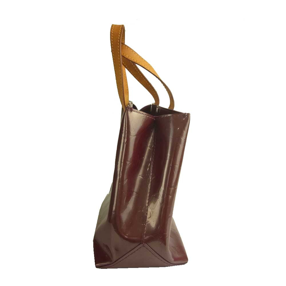 LOUIS VUITTON ルイ・ヴィトン M93578  リードPM モノグラム ヴェルニ エナメル ハンドバッグ ミニトート ワインレッド系【中古】