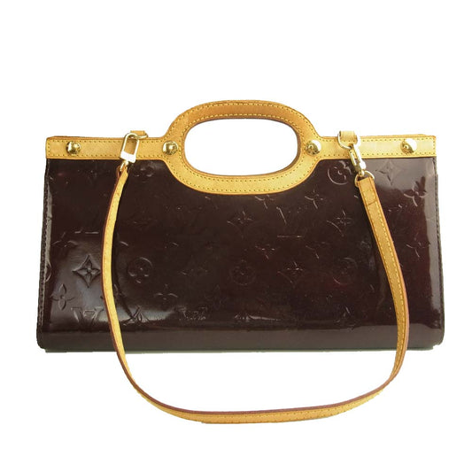 LOUIS VUITTON ルイ・ヴィトン M93569 ヴェルニ ロクスバリー ドライブ エナメル 2WAY ハンド ショルダー バッグ ワインレッド系【中古】