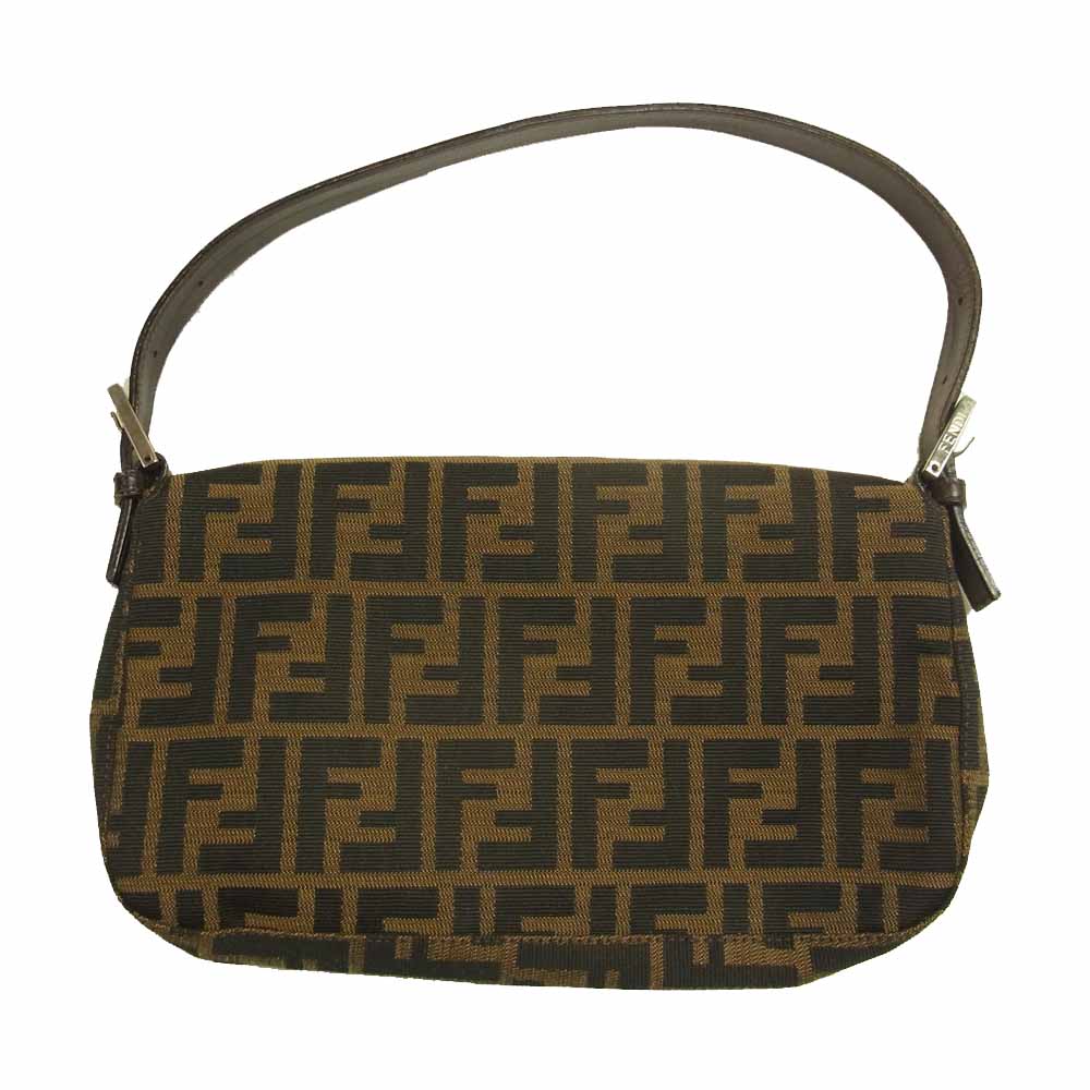 FENDI フェンディ ズッカ マンマ バケット フラップ ハンド バッグ ブラウン系【中古】