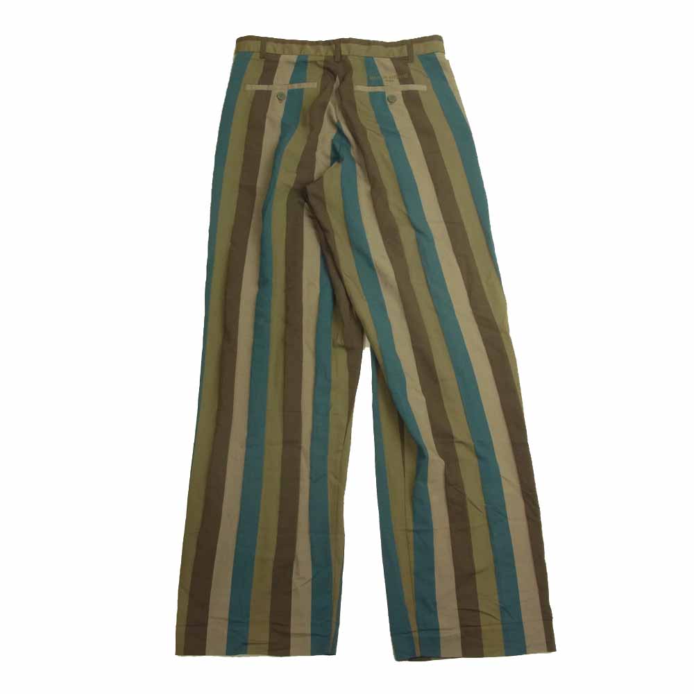 MAISON KITSUNE メゾンキツネ レーヨン ストライプ トラウザー パンツ マルチカラー系 40【中古】