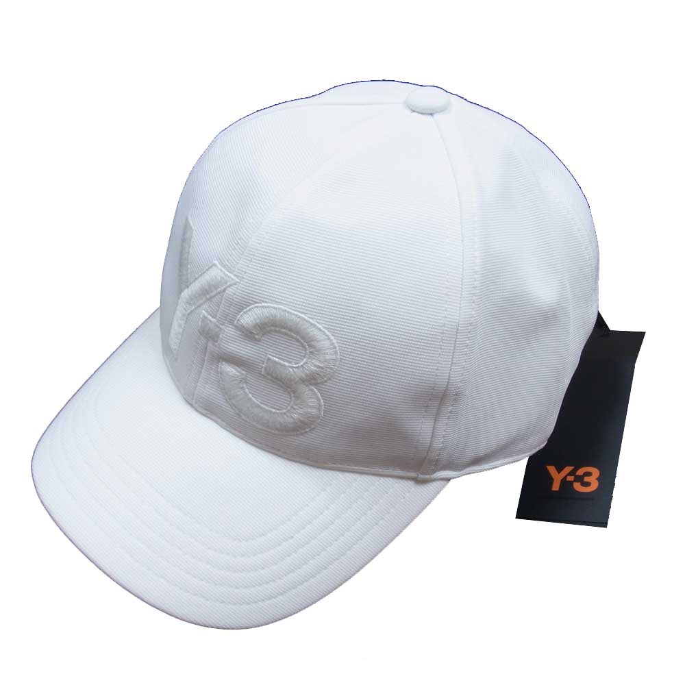 Yohji Yamamoto ヨウジヤマモト Y-3 ワイスリー DY9345 LOGO CAP ロゴ キャップ ホワイト系【新古品】【未使用】【中古】