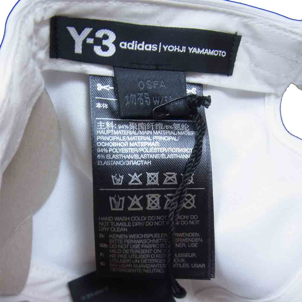 Yohji Yamamoto ヨウジヤマモト Y-3 ワイスリー DY9345 LOGO CAP ロゴ キャップ ホワイト系【新古品】【未使用】【中古】
