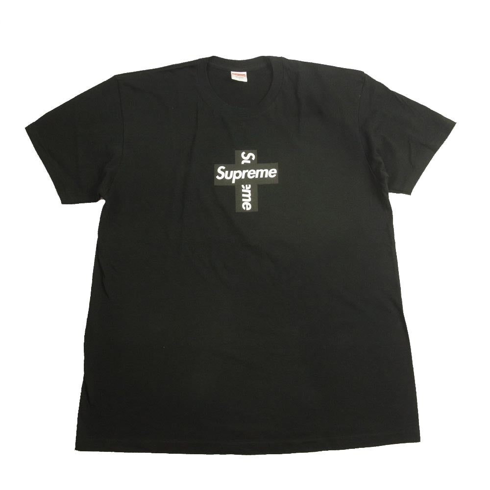 Supreme シュプリーム 20AW Cross Box Logo Tee クロス ボックス ロゴ Tシャツ ブラック系 L【中古】
