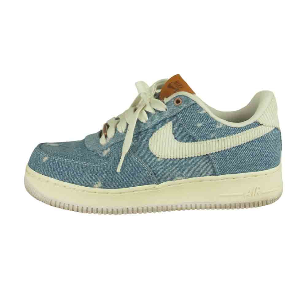 NIKE ナイキ CI5766-994 × Levi's リーバイス Air Force 1 Low By You White Denim エアフォース ロー バイユー ダメージ デニム スニーカー インディゴブルー系 27㎝【中古】