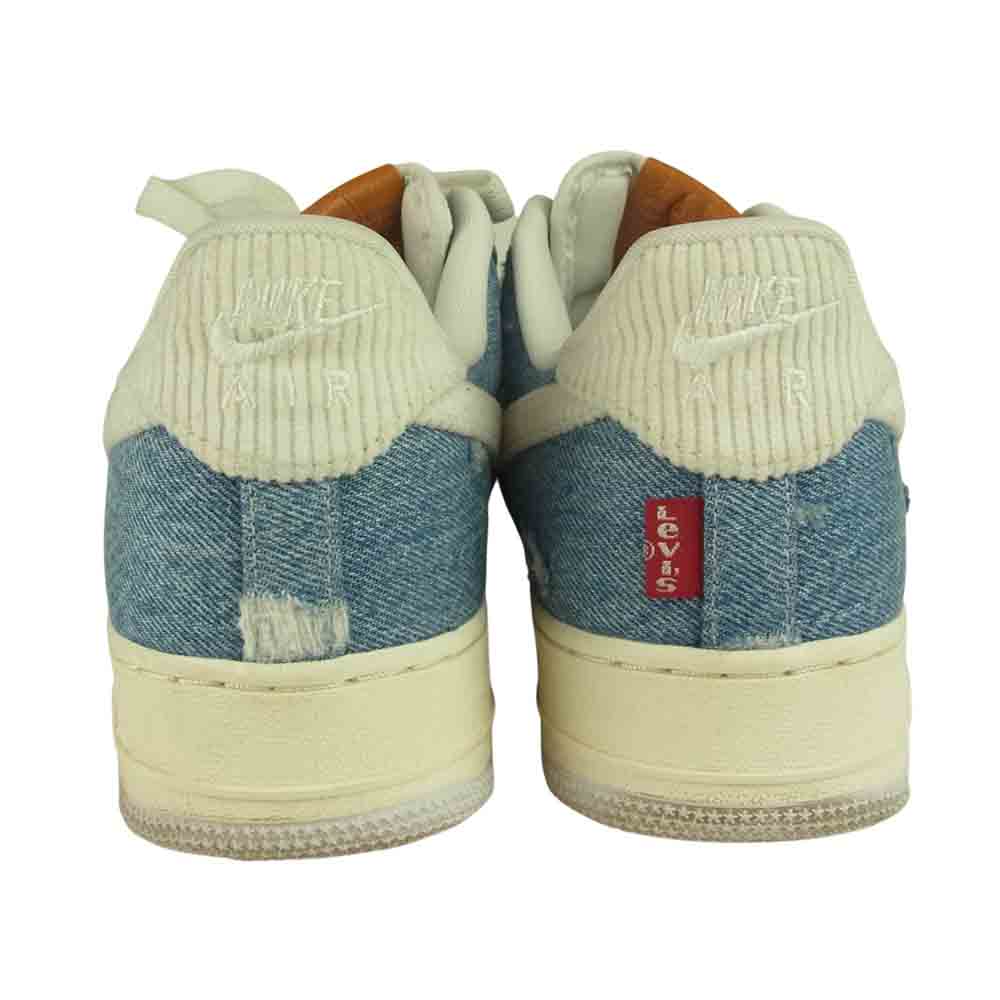 NIKE ナイキ CI5766-994 × Levi's リーバイス Air Force 1 Low By You White Denim エアフォース ロー バイユー ダメージ デニム スニーカー インディゴブルー系 27㎝【中古】