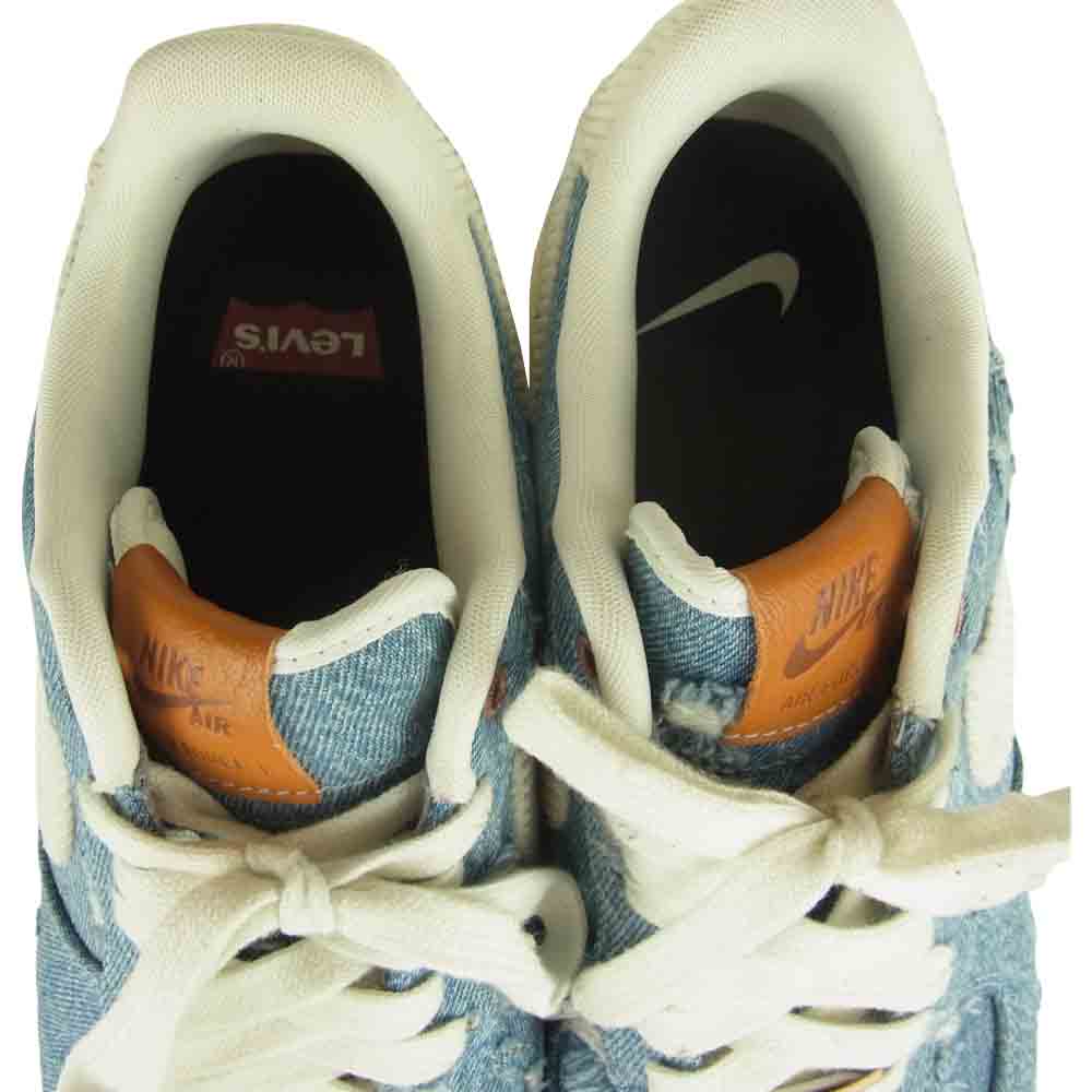 NIKE ナイキ CI5766-994 × Levi's リーバイス Air Force 1 Low By You White Denim エアフォース ロー バイユー ダメージ デニム スニーカー インディゴブルー系 27㎝【中古】