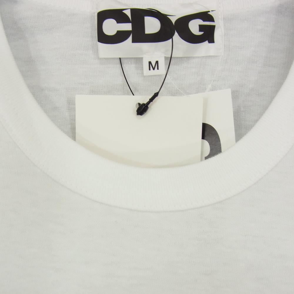 COMME des GARCONS コムデギャルソン SZ-T057 OVERSIZED T-SHIRT CDG ビッグ ロゴ オーバーサイズ 半袖 Tシャツ ホワイト系 M【新古品】【未使用】【中古】
