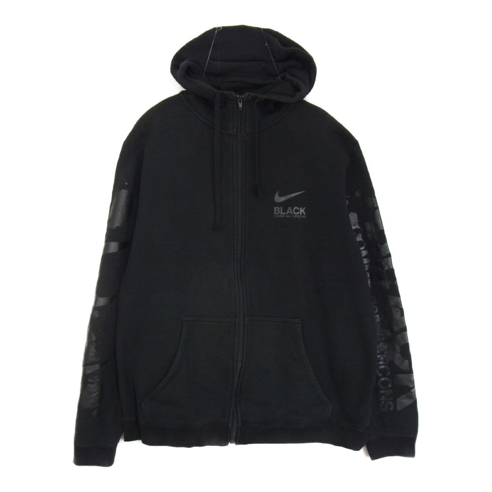 COMME des GARCONS コムデギャルソン BLACK × NIKE ナイキ 1B-T106 ジップ パーカー ブラック系 XXL【中古】