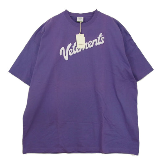 VETEMENTS ヴェトモン 20SS  SS20TR413 MILK TEE ミルク ロゴ プリント Tシャツ パープル系 XL【中古】