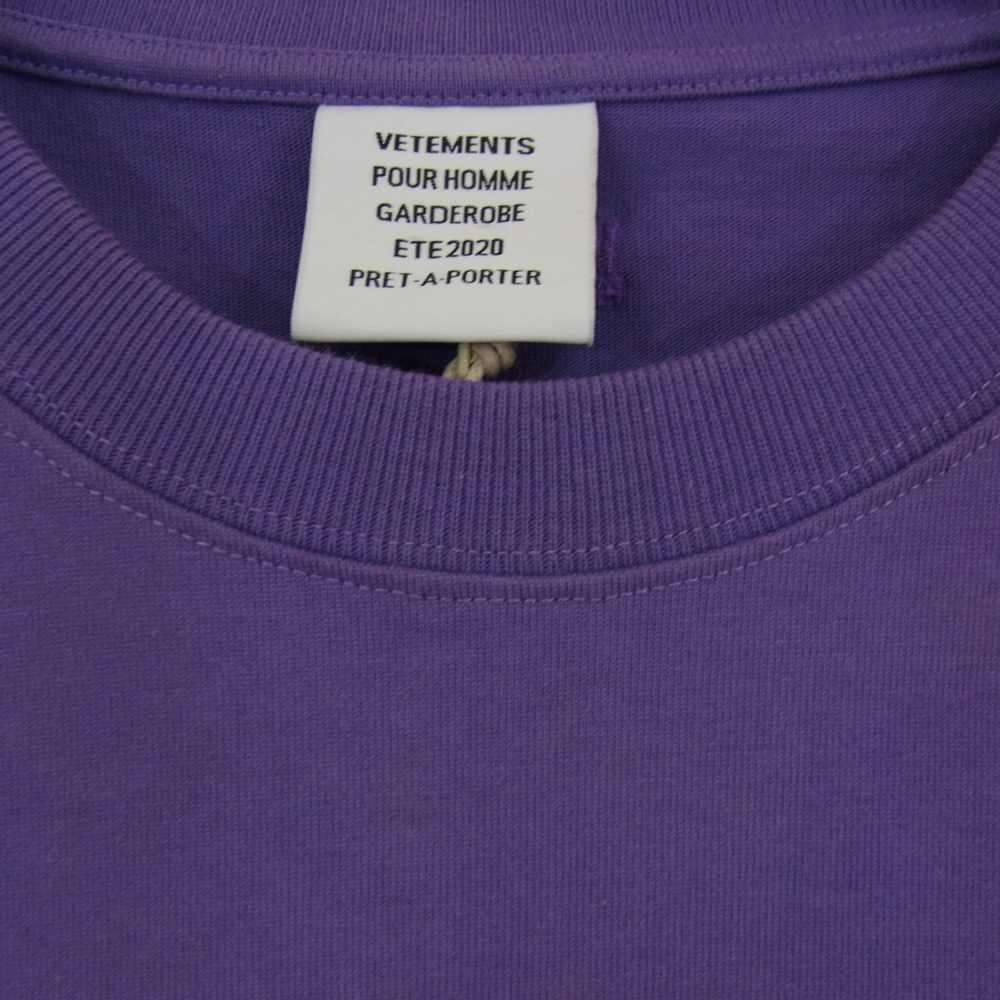 VETEMENTS ヴェトモン 20SS  SS20TR413 MILK TEE ミルク ロゴ プリント Tシャツ パープル系 XL【中古】