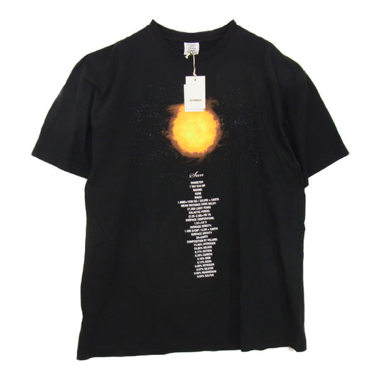 VETEMENTS ヴェトモン 19AW UAH20TR901 PLANET NUMBER TEE プラネット ナンバー Tシャツ ブラック系 XL【中古】