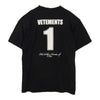 VETEMENTS ヴェトモン 19AW UAH20TR901 PLANET NUMBER TEE プラネット ナンバー Tシャツ ブラック系 XL【中古】
