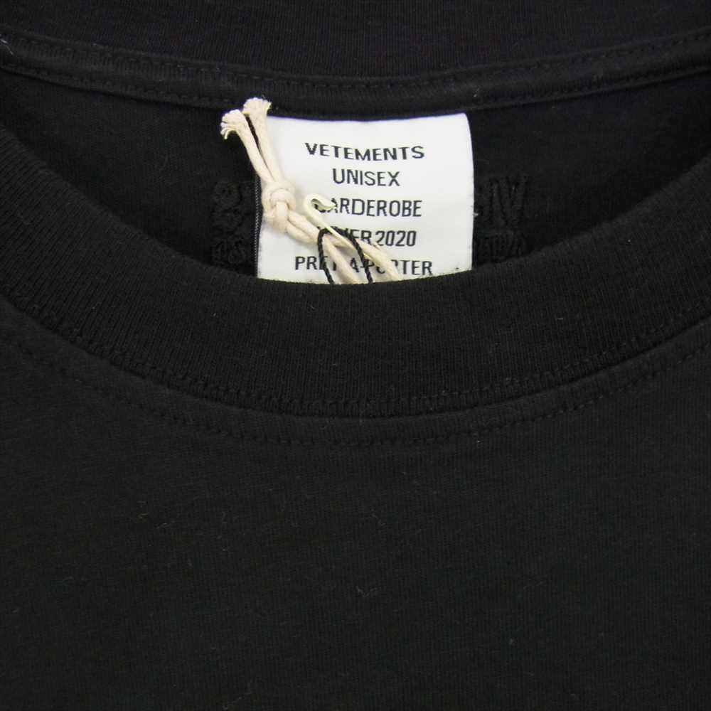 VETEMENTS ヴェトモン 19AW UAH20TR901 PLANET NUMBER TEE プラネット ナンバー Tシャツ ブラック系 XL【中古】