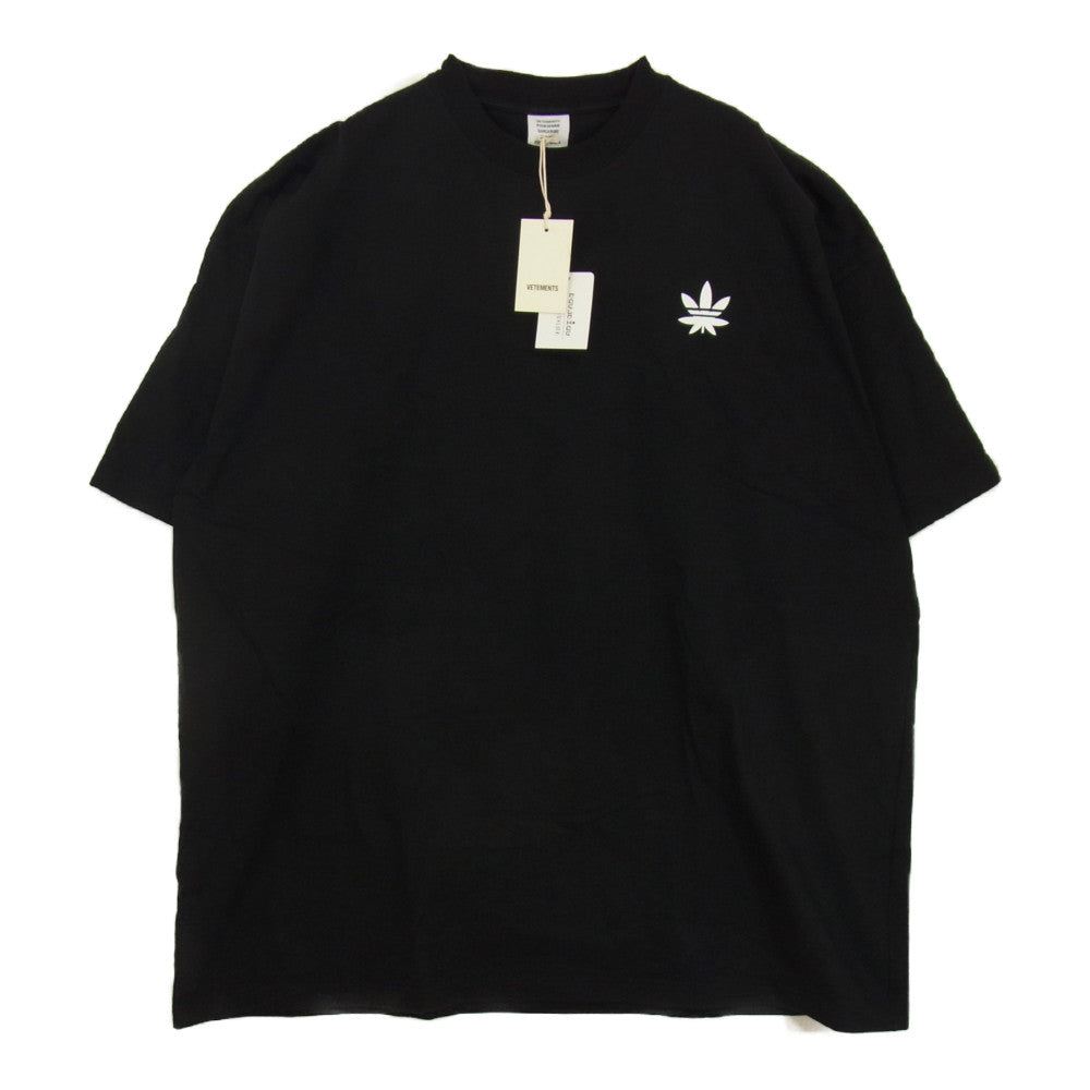 VETEMENTS ヴェトモン 20SS SS20TR409 Maria Logo Tee マリア マリファナ ロゴ Tシャツ ブラック系 XL【中古】