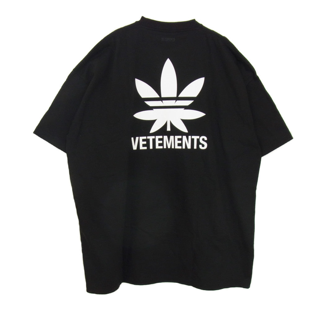 VETEMENTS ヴェトモン 20SS SS20TR409 Maria Logo Tee マリア マリファナ ロゴ Tシャツ ブラック系 XL【中古】