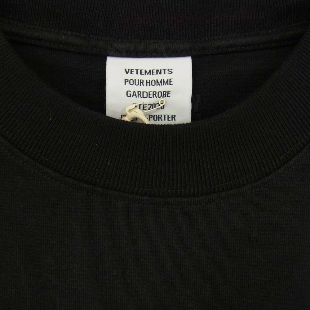 VETEMENTS ヴェトモン 20SS SS20TR409 Maria Logo Tee マリア マリファナ ロゴ Tシャツ ブラック系 XL【中古】