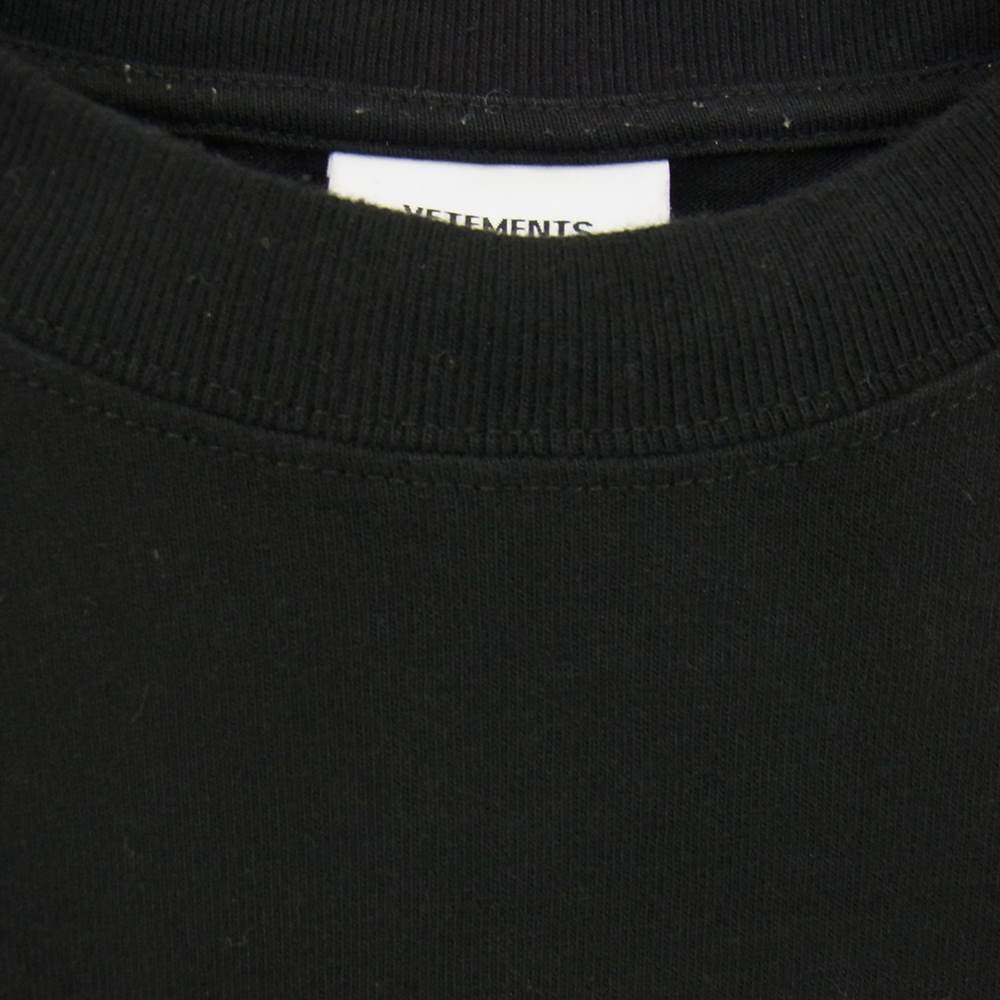 VETEMENTS ヴェトモン UAH20TR923 アナーキー プリント オーバー Tシャツ ブラック系 XL【中古】